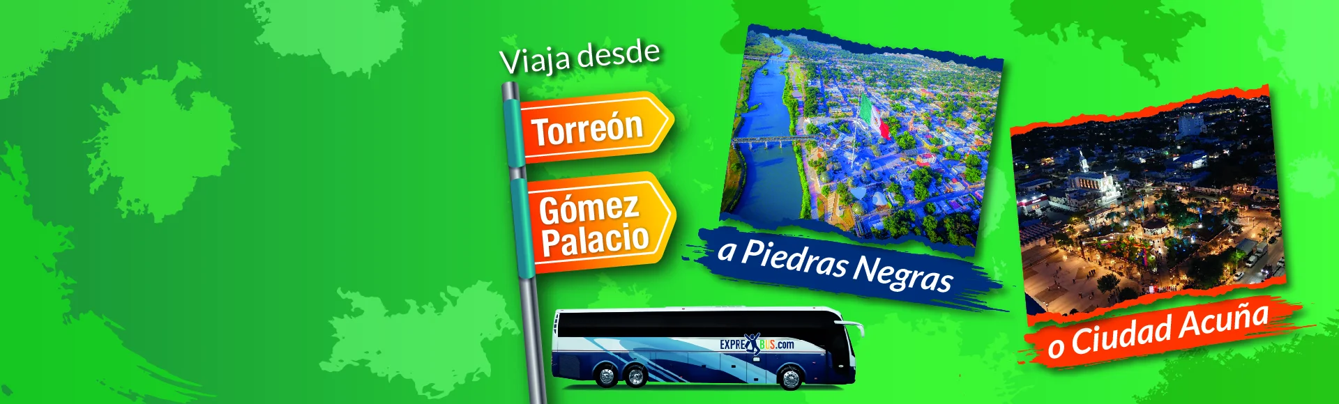 boleto de autobus camion piedras negras y ciudad acuña saliendo de gomez palacios o torreon